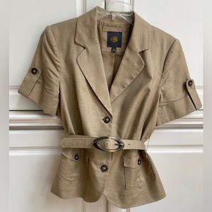 The Limited Outback Red Safari Belted Blazer
